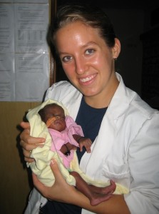 Midwife with African Premie