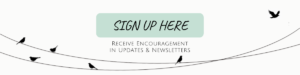 Sign up for monthly encouraging email. Bird on wire.